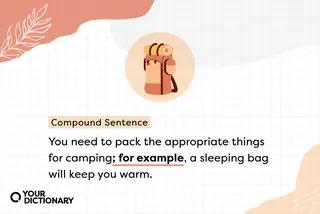 Hiking Backpack With Compound Sentence Example