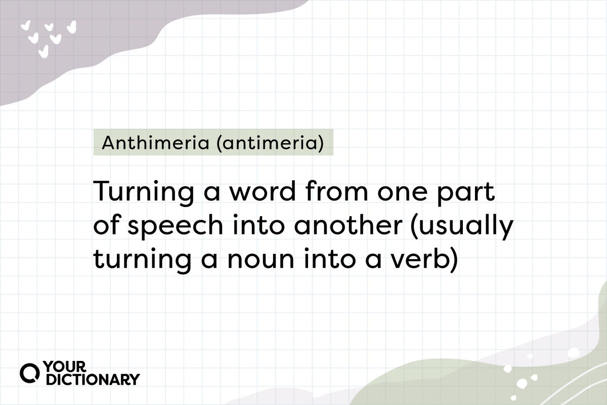 Anthimeria Definition