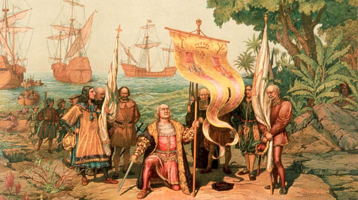 Columbus in the new country as imperialism example