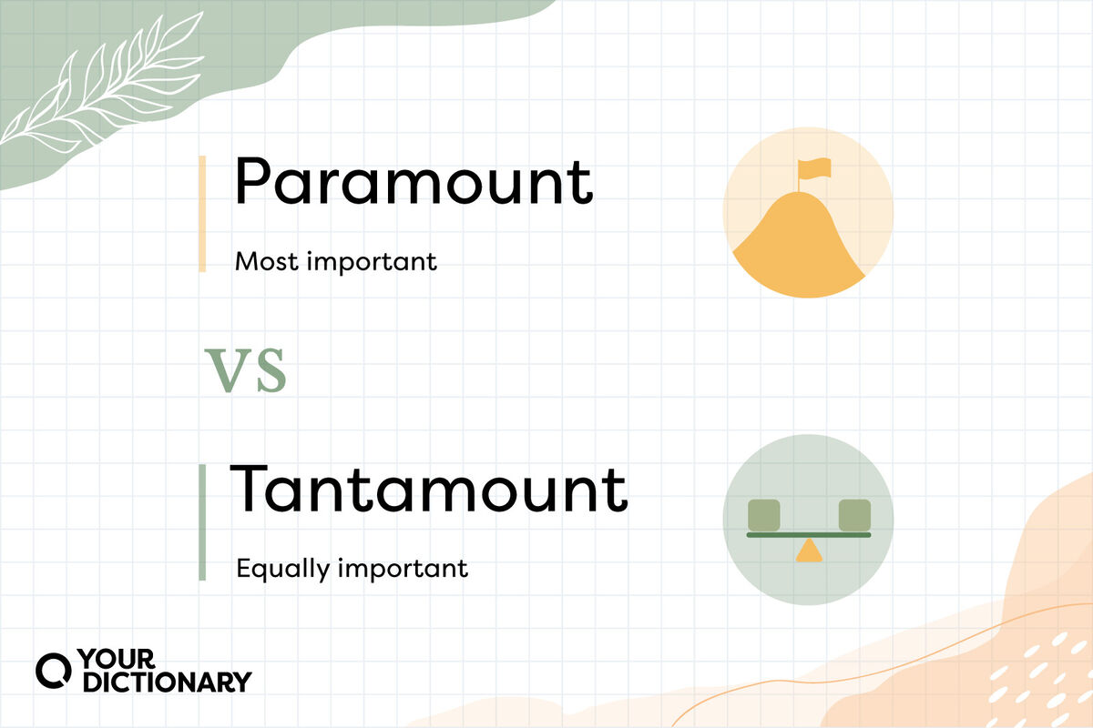 Mountain And Scale With Paramount vs Tantamount definitions