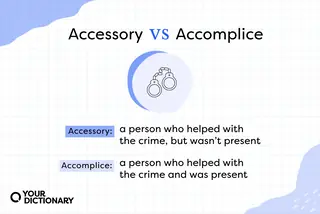 Handcuffs with Accessory vs Accomplice definitions
