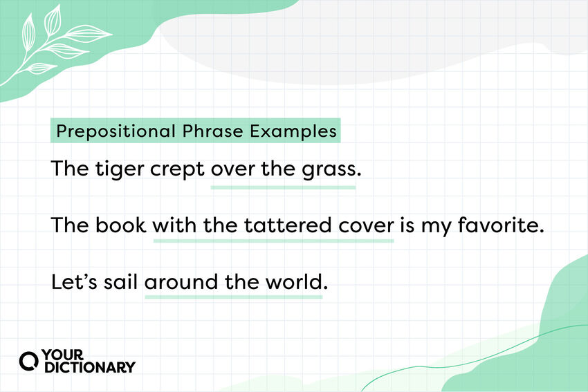 Prepositional Phrase Examples With Answers