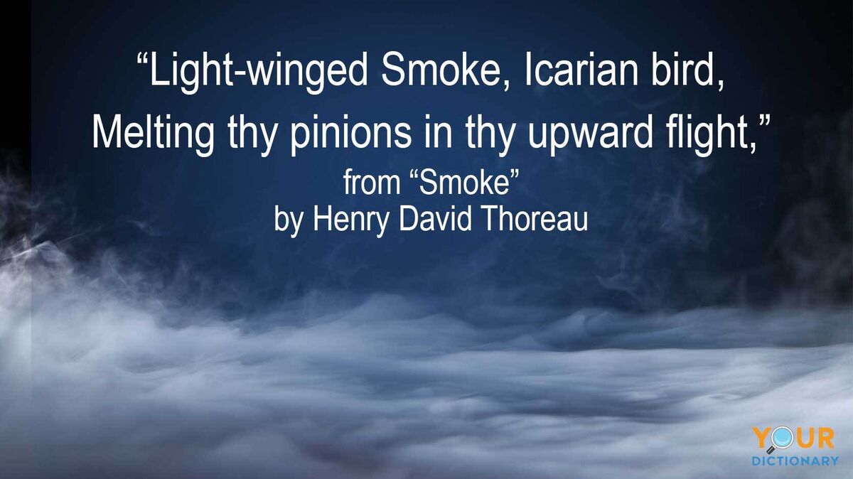 descriptive poem example from Smoke by Thoreau