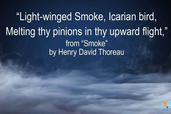 descriptive poem example from Smoke by Thoreau