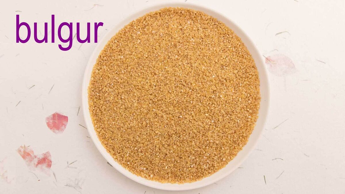 bowl of bulgur grain