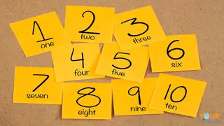 number words written on sticky notes