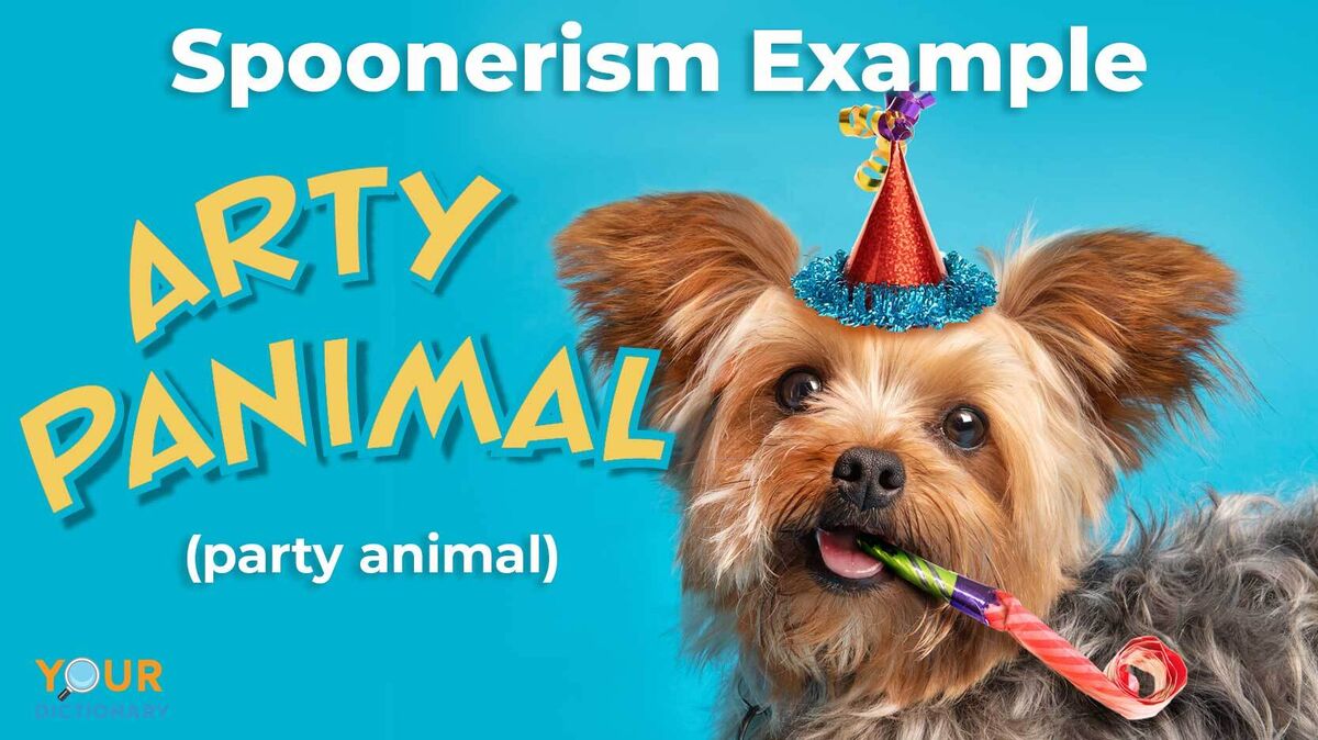 spoonerism example arty panimal party animal
