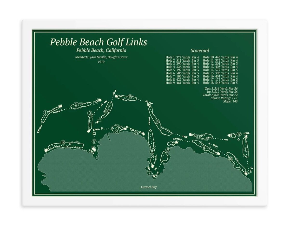 Pebble Beach Golf Links course map