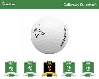 Callaway Supersoft golf ball with badges