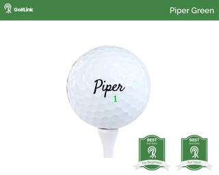 Piper Green golf balls badges