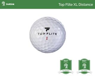 Top Flite XL Distance golf ball with badges