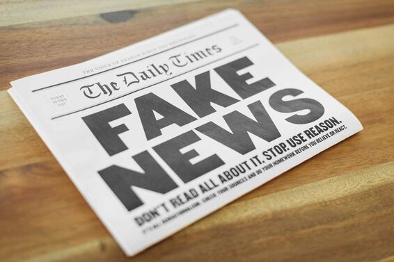 yellow journalism fake news headline on newspaper