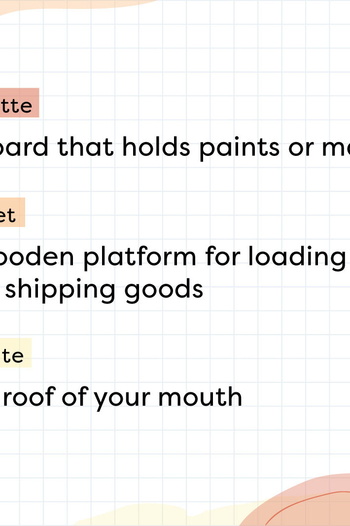 Difference Between Palette, Pallet and Palate Differences Explained