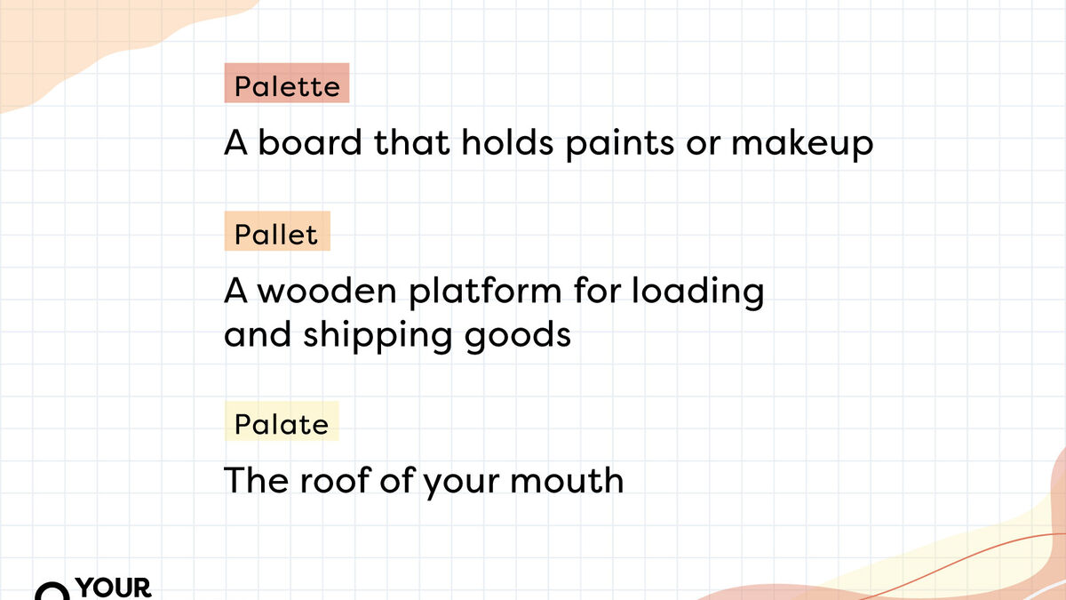 Difference Palette, Pallet and Palate Differences Explained | YourDictionary