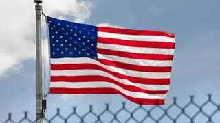 Limited government represented by fence and American flag