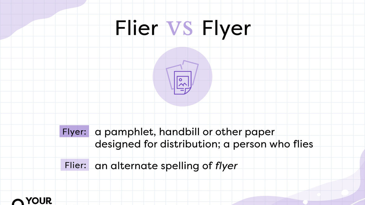 Is It Flier or Flyer?  Flyer, Big words, Grammar