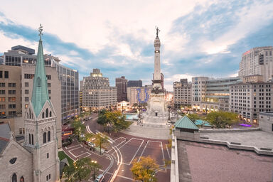 Indiana State's Soldiers and Sailors Monument on Monument Circle