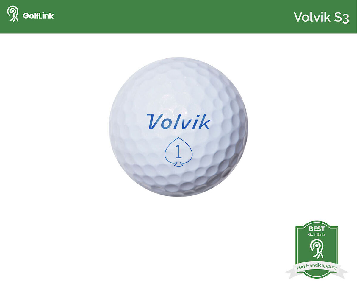 Volvik S3 golf ball with badge