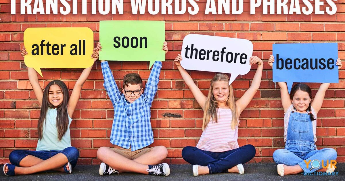 Transition Words And Phrases For Elementary Students