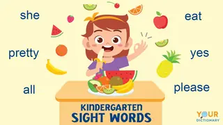 kindergarten sight words examples