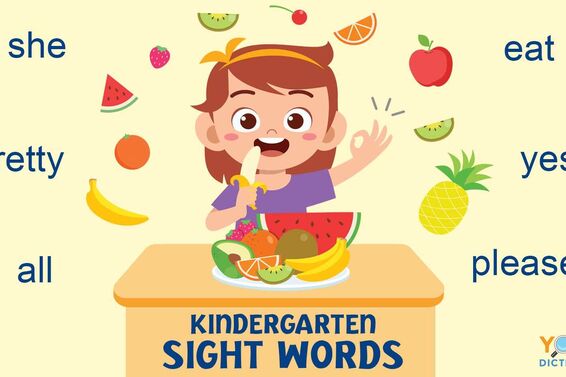 kindergarten sight words examples