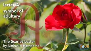 symbolism of The Scarlett Letter A and red rose