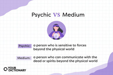 Woman with crystal ball with psychic vs medium definitions