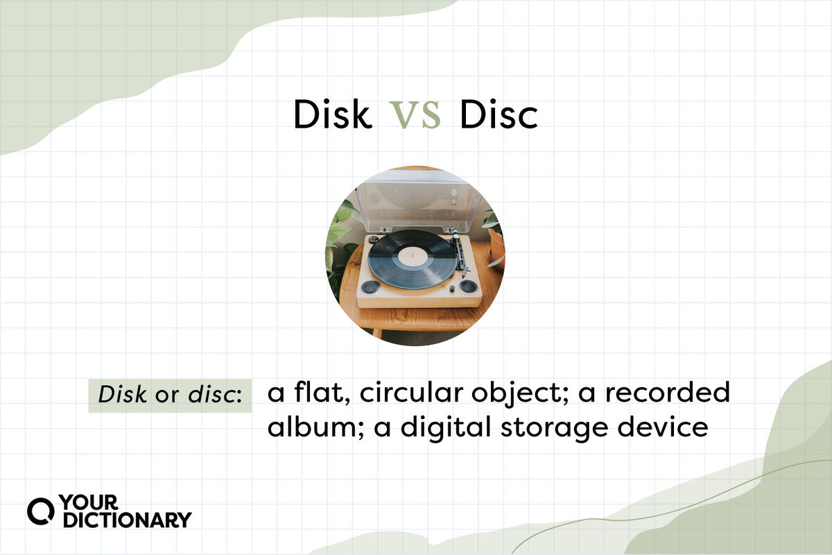 Disk in a Modern Record Player With Disk vs disc definition
