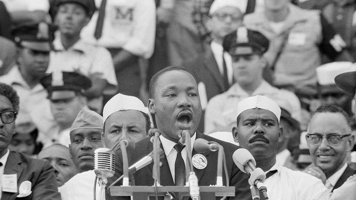 Martin Luther King Jr. giving I have a dream speech