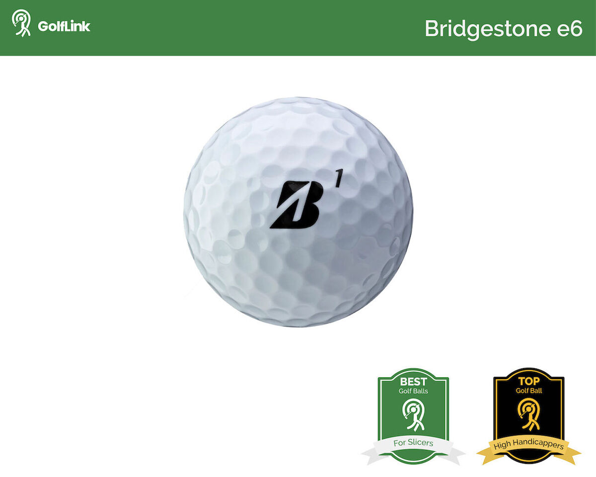 Bridgestone e6 golf ball with badges