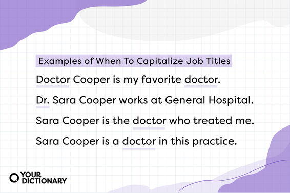 Examples of When to Capitalize Job Titles