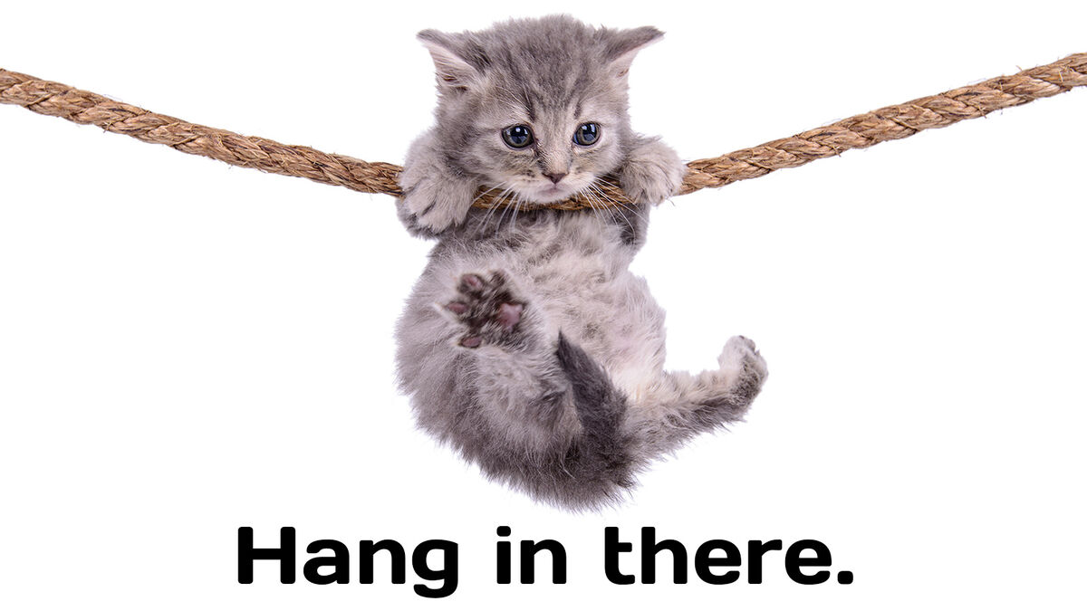 Hang in there positive words