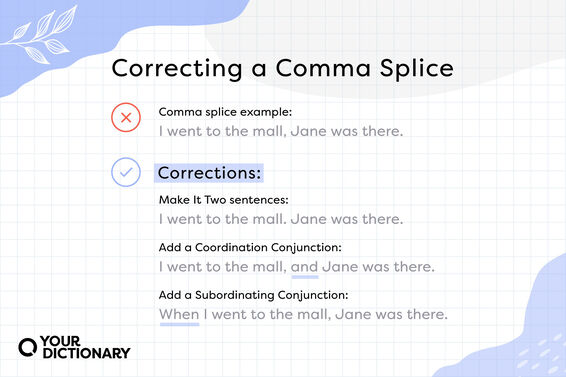 Correcting a Comma Splice Example