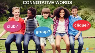 connotative words examples with group of children