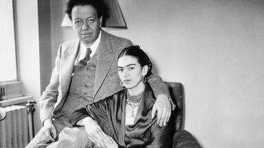 Frida Kahlo and Diego Rivera portrait