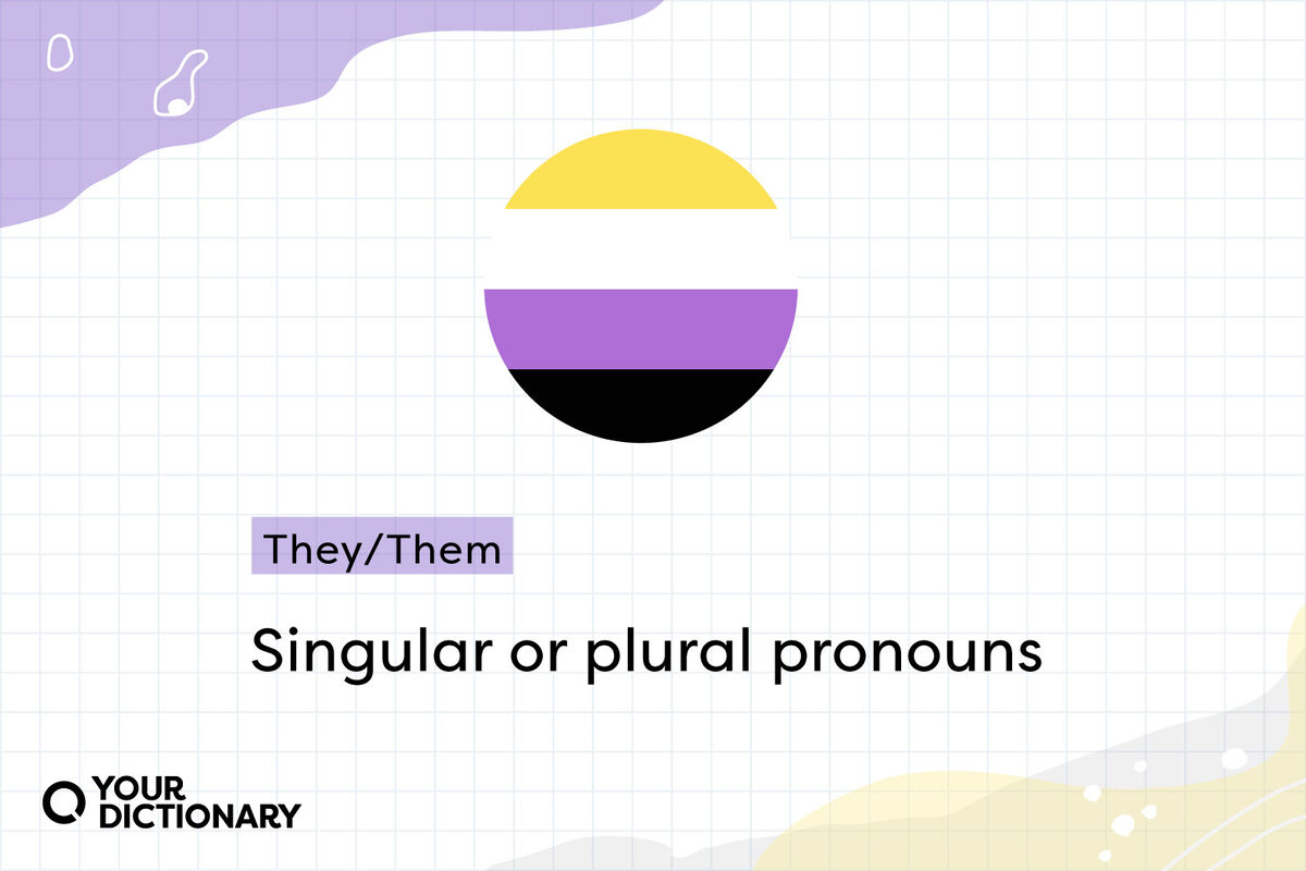 They/Them With Non-binary Flag