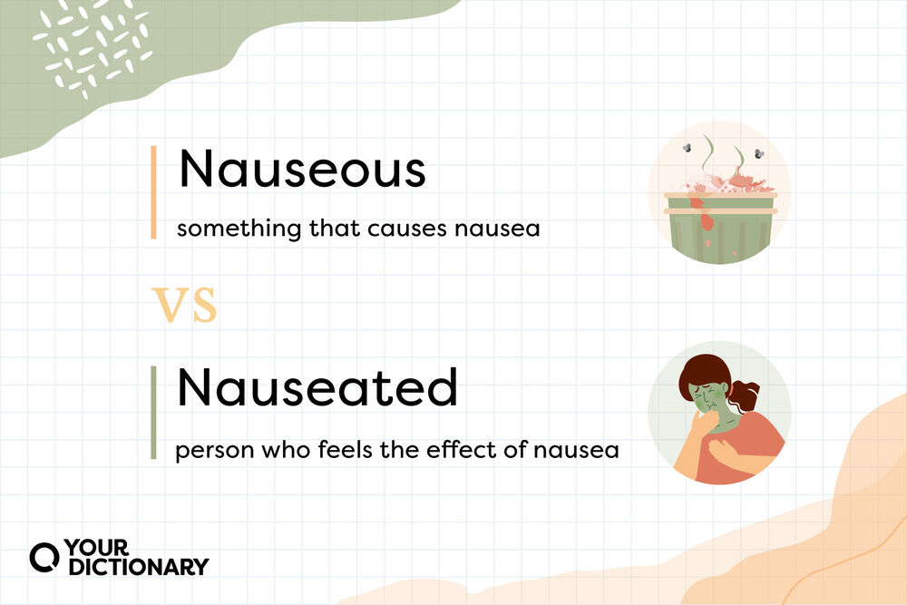 nauseous vs nauseated
