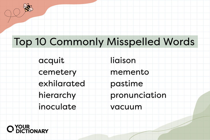 100 Most Commonly Misspelled Words Yourdictionary
