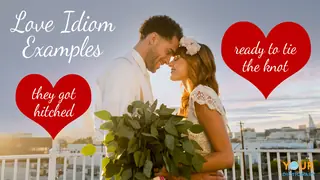 love idioms examples with bride and groom