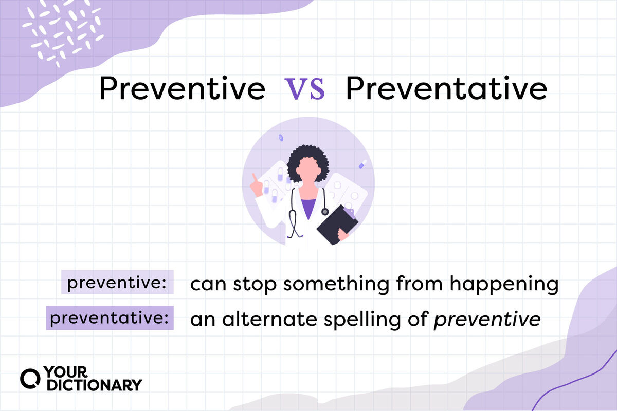 Doctor With Preventive vs Preventative Definitions