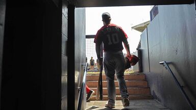 baseball player entering field through tunnel baseball player entering field through tunnel