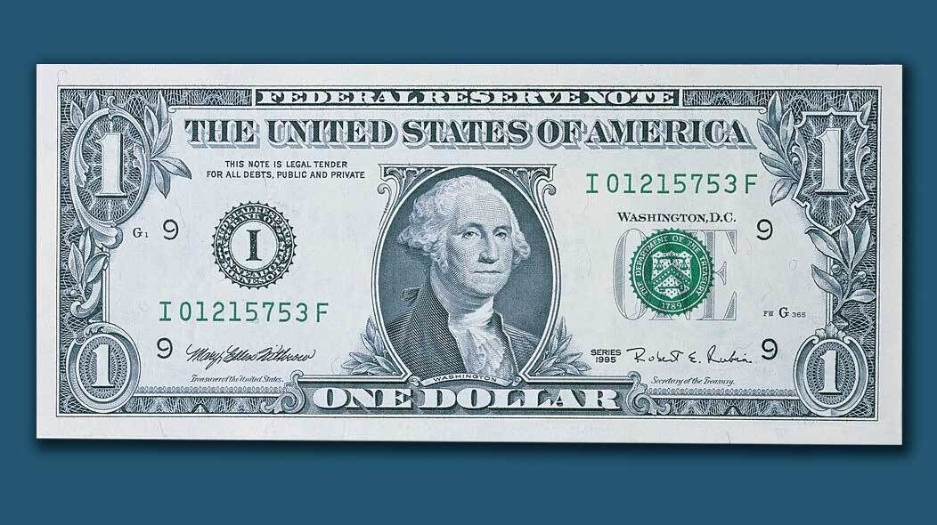 George Washington on dollar bill
