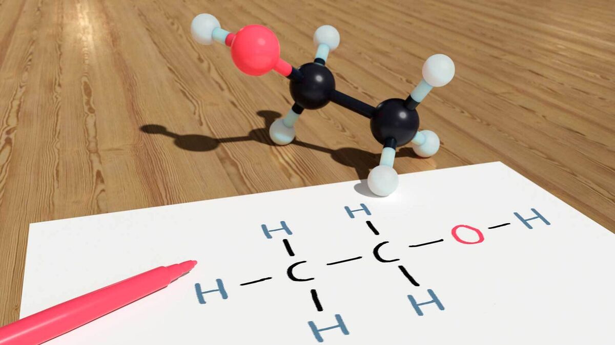 hydrogen bond example of ethanol molecule