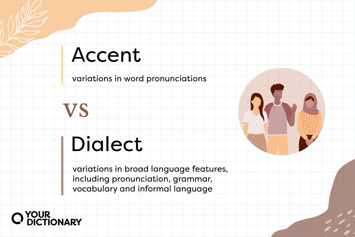 Group of People With Dialect vs Accent Definitions