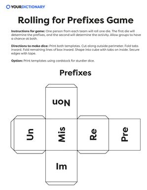 rolling for prefixes dice game