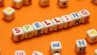 spelling word game with letter pieces