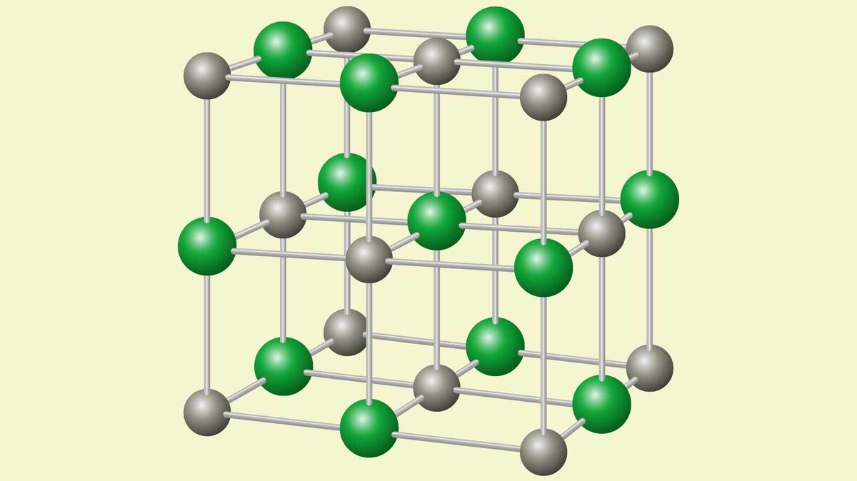 sodium chloride NaCl crystal