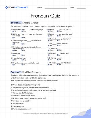 Pronoun quiz