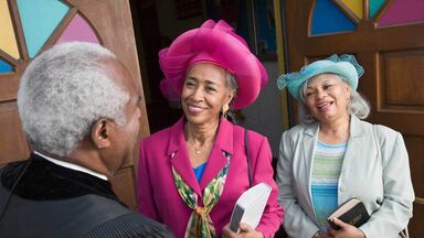 women wearing their Easter bonnets