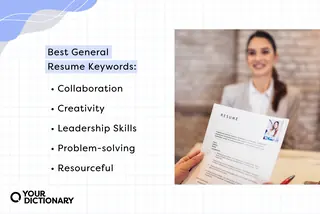 list of five resume keywords from the article
